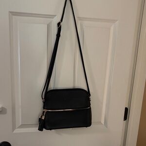 Target Black Crossbody Bag with Gold Accents